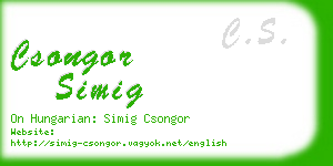 csongor simig business card